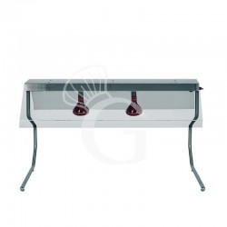 Telaio in inox con 2 lampade a raggi infrarossi