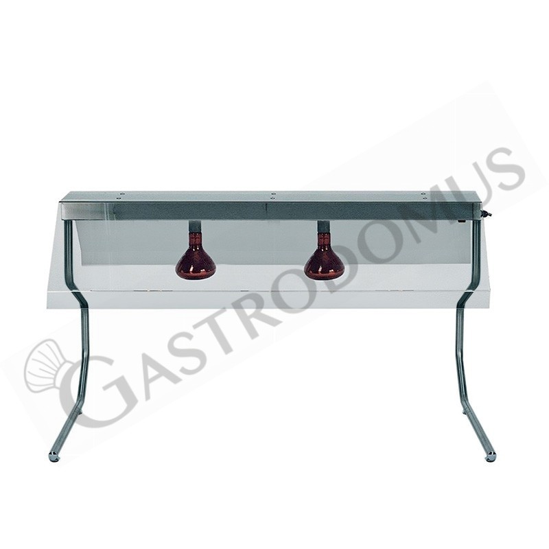 Telaio in inox con 2 lampade a raggi infrarossi Telaio in inox con 2 lampade a raggi infrarossi