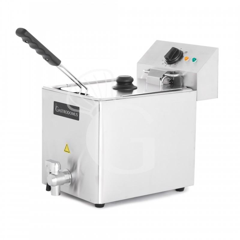 Friggitrice elettrica da banco 1 vasca 8 LT potenza 3.2 KW  Monofase