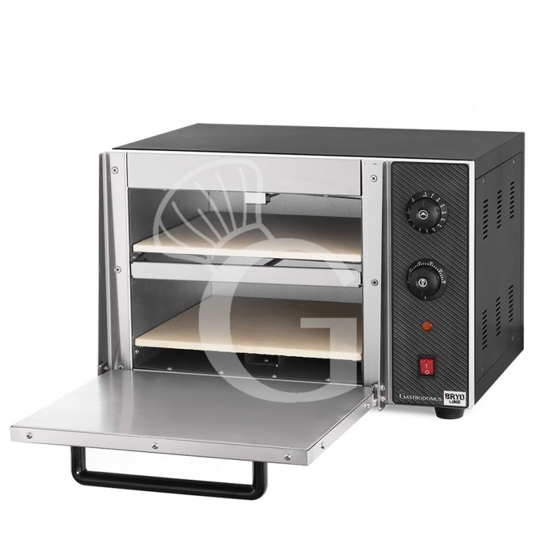 Fornetto Elettrico 2 pizze diametro 330 mm 2 camere controllo meccanico potenza 1,8 Kw
