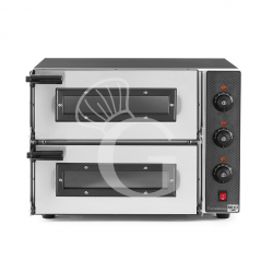 Fornetto Elettrico 2 pizze 330 mm 2 camere controllo meccanico potenza 2,4 Kw porta vetro