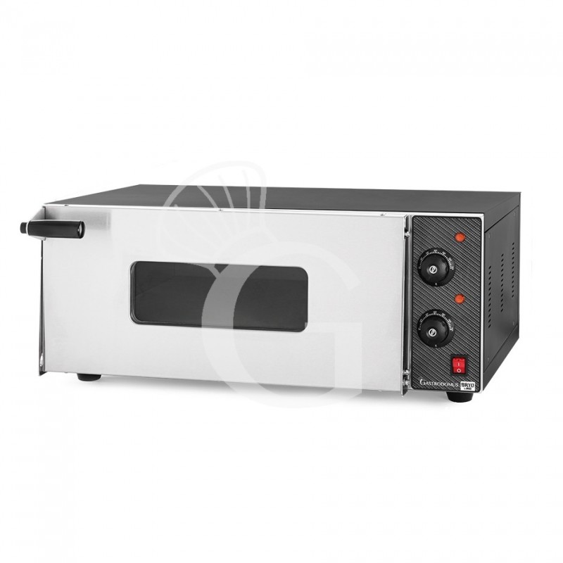 Fornetto Elettrico 1 pizza 450 mm 1 camera controllo meccanico potenza 2 Kw porta vetro