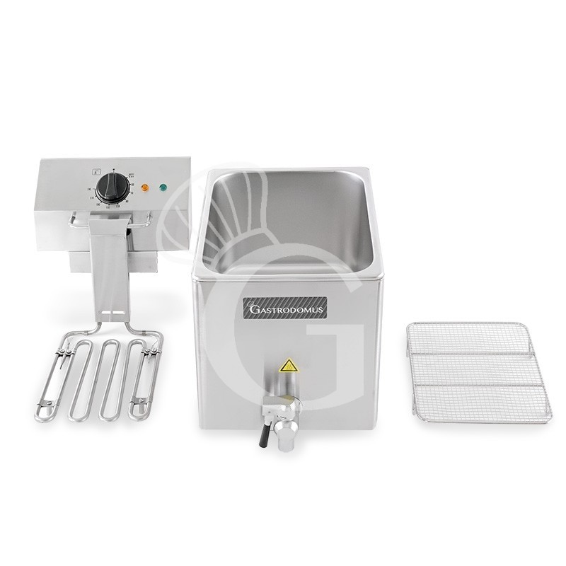 Friggitrice elettrica da banco 1 vasca 8 LT potenza 3.2 KW  Monofase