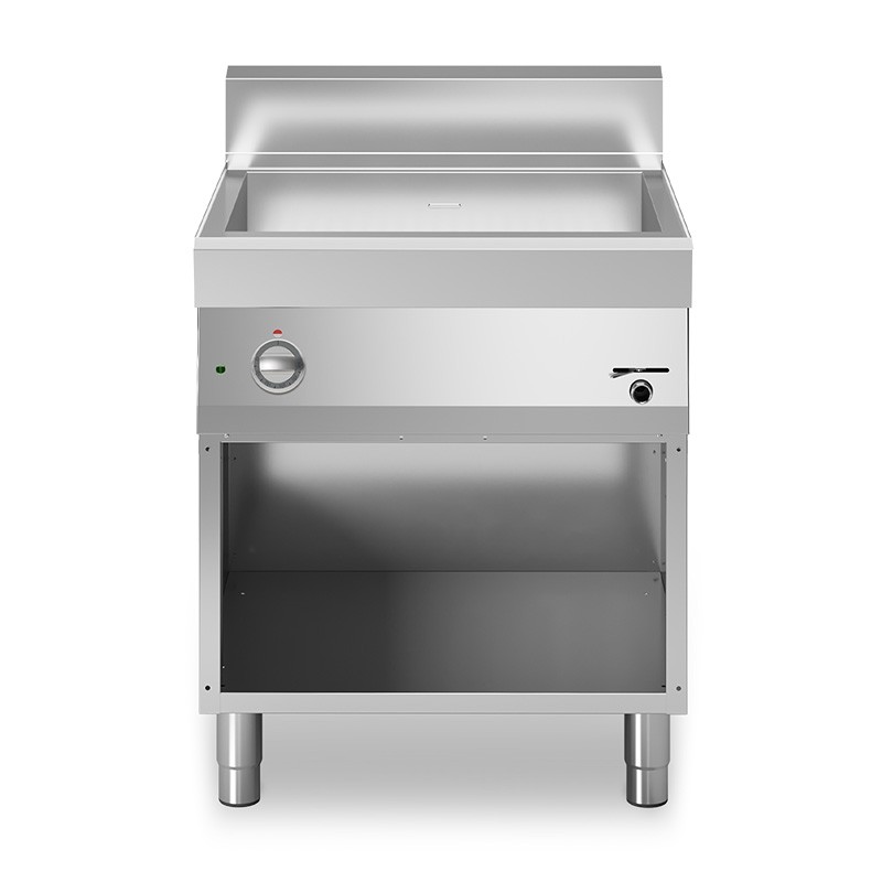 Bagnomaria elettrico su mobile aperto predisposto per bacinelle GN h 150 mm L 700 mm x P 700 mm