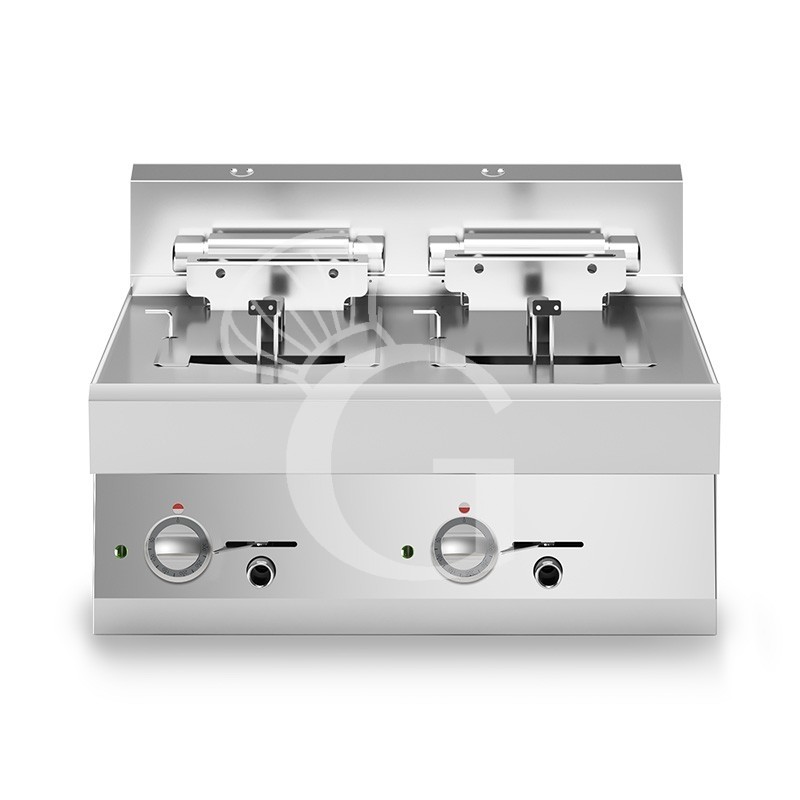 Friggitrice Industriale elettrica da banco 2 vasche 10 LT + 10 LT 15 Kw Trifase Friggitrice Industriale elettrica da banco 2 vasche 10 LT + 10 LT 15 Kw Trifase