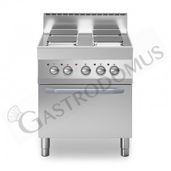 Cucina professionale elettrica 4 piastre quadre forno elettrico a convezione GN1/1 profondità 700 mm