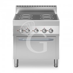 Cucina elettrica in vetroceramica forno elettrico a convezione profondità 700 mm