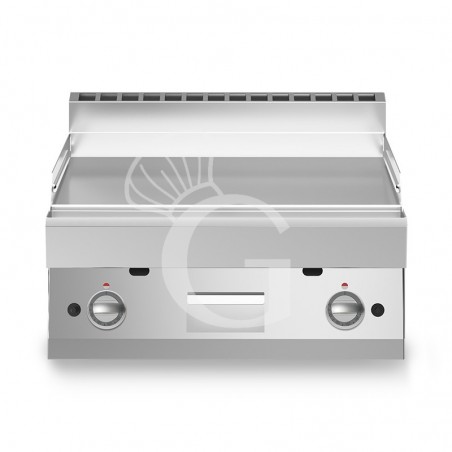 Fry top a gas da banco piastra liscia cromata 11400 W L 700 mm x P 700 mm x H 280 mm Fry top a gas da banco piastra liscia cromata 11400 W L 700 mm x P 700 mm x H 280 mm