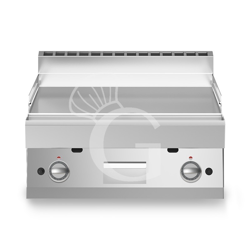 Fry Top elettrico da banco piastra liscia cromata 9000 W Trifase P 700 mm Fry Top elettrico da banco piastra liscia cromata 9000 W Trifase P 700 mm