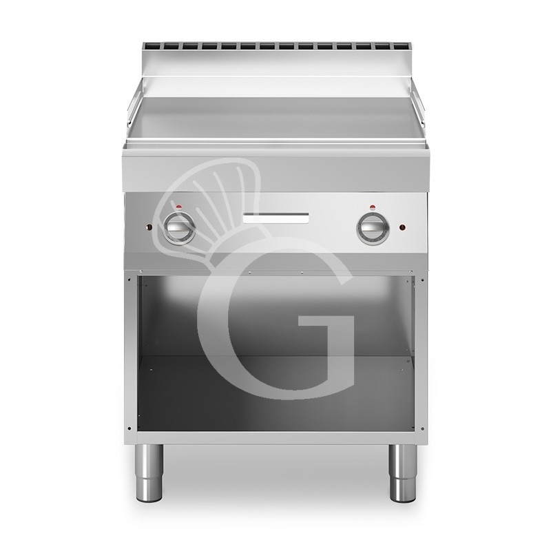 Fry Top a gas su armadio aperto piastra liscia cromata 11400 W L 700 mm x P 700 mm x H 850 mm Fry Top a gas su armadio aperto piastra liscia cromata 11400 W L 700 mm x P 700 mm x H 850 mm