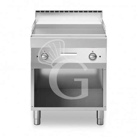 Fry Top a gas su armadio aperto piastra liscia cromata 11400 W L 700 mm x P 700 mm x H 850 mm Fry Top a gas su armadio aperto piastra liscia cromata 11400 W L 700 mm x P 700 mm x H 850 mm