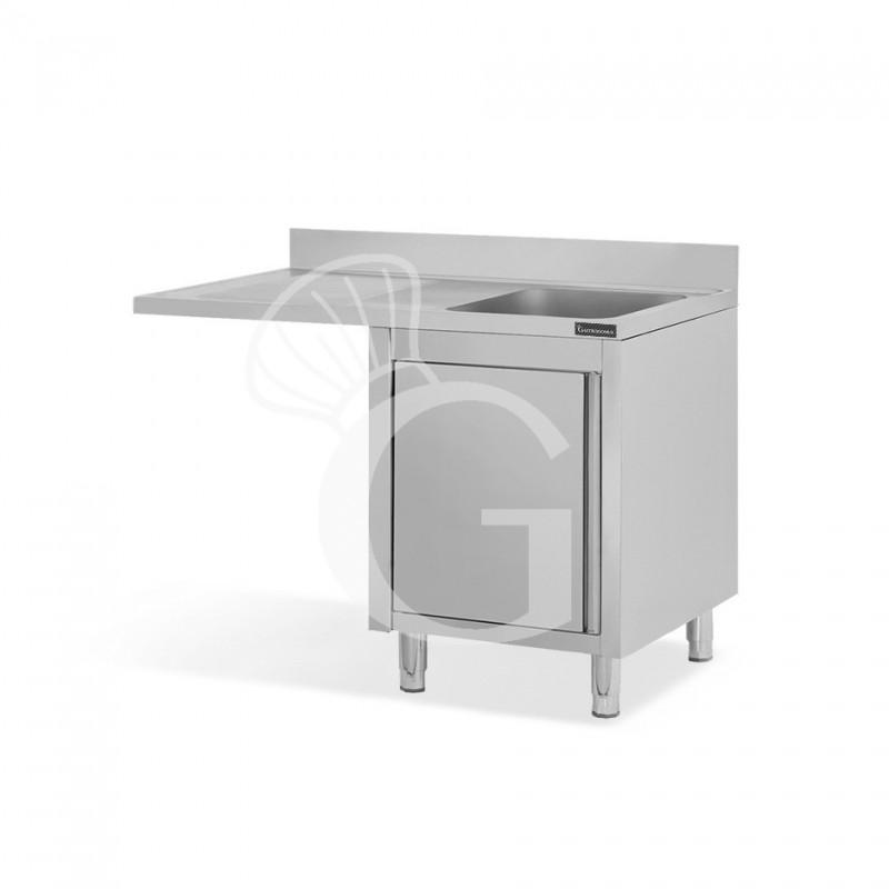 Lavello armadiato vano lavastoviglie,1 vasca,gocciolatoio sinistra,L1400xP700xH950mm