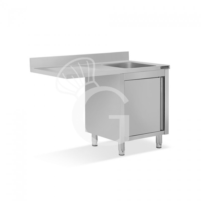 Lavello armadiato vano lavastoviglie,1 vasca,gocciolatoio sinistra,L1400xP700xH950mm