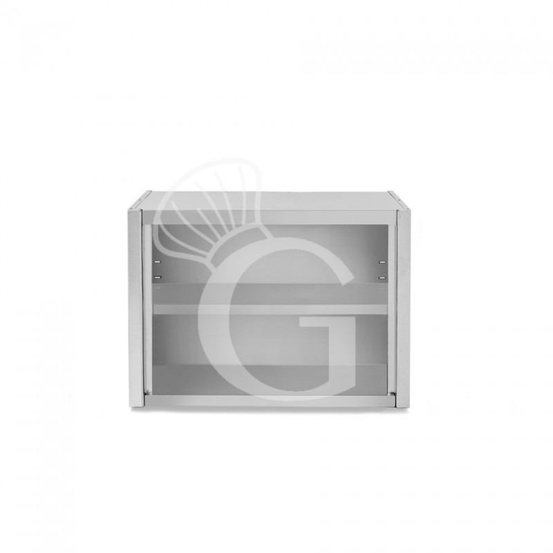 Pensile inox a giorno con 1 ripiano, L 600 mm x P 400 mm x H 800 mm