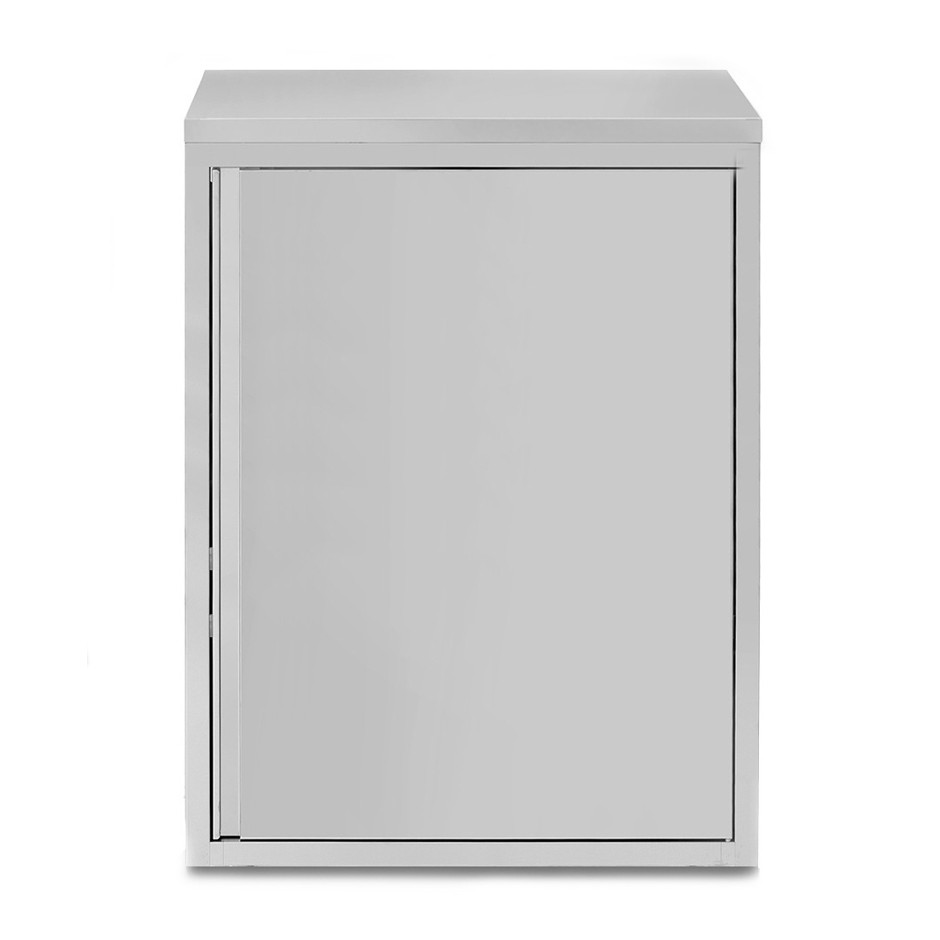 Pensile inox con 1 porta battente, 2 ripiani, L 500 x P 400 x H 1000 mm