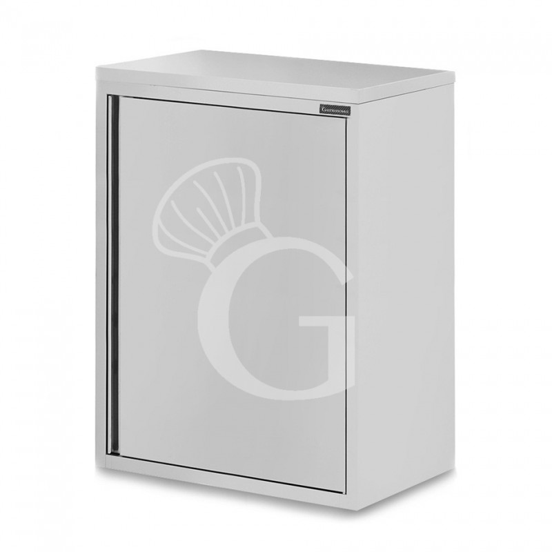 Pensile inox con 1 porta battente, 2 ripiani, L 500 x P 400 x H 1000 mm