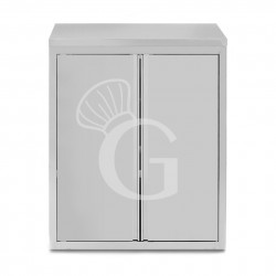 Pensile inox con 2 porte battenti, 2 ripiani, L 1200 x P 400 x H 1000 mm