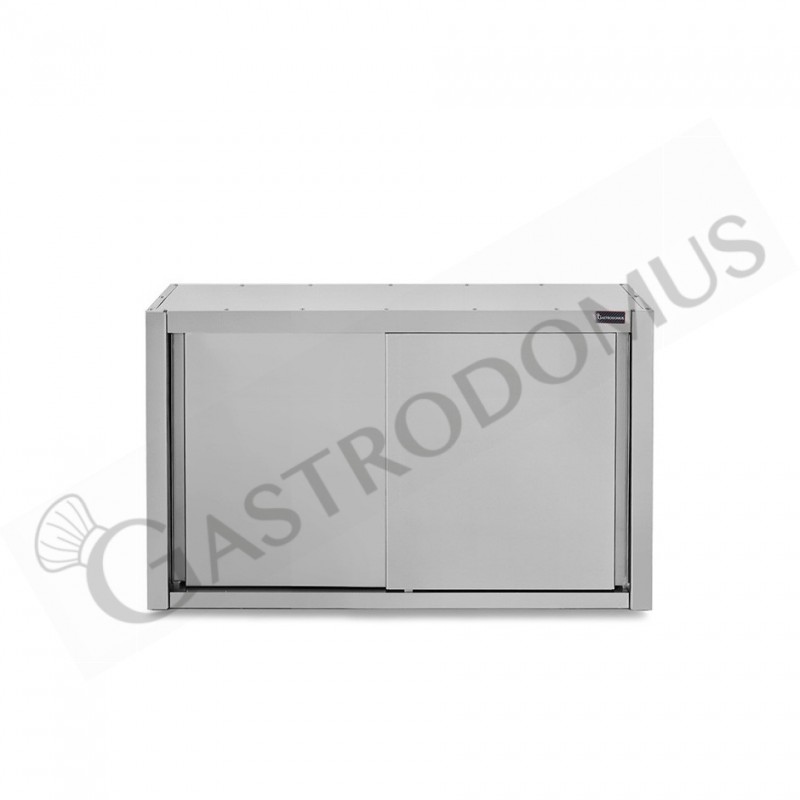 Pensile acciaio inox con porte scorrevoli, 2 ripiani, L 1200 x P 400 x H 1000 mm Pensile acciaio inox con porte scorrevoli, 2 ripiani, L 1200 x P 400 x H 1000 mm