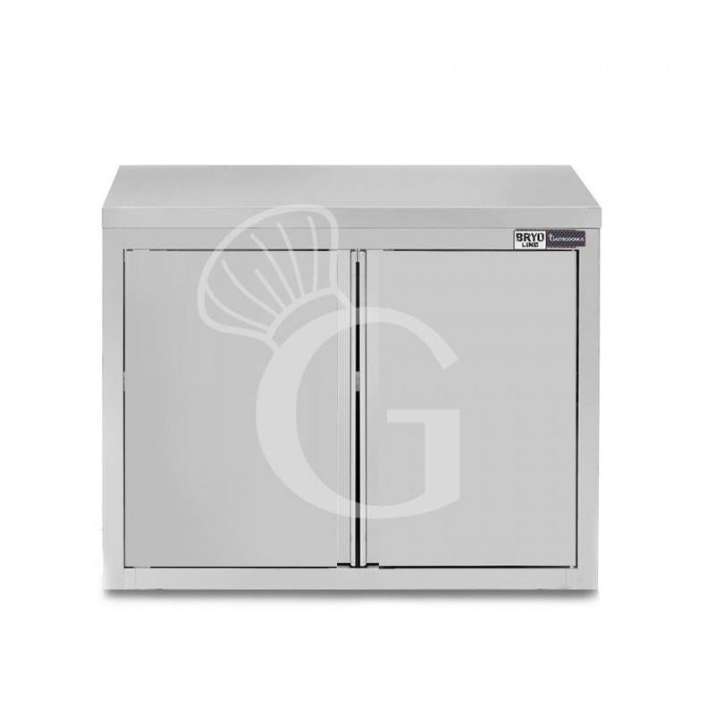 Pensile inox con 2 porte battenti, 1 ripiano, L 1200 x P 400 x H 800 mm