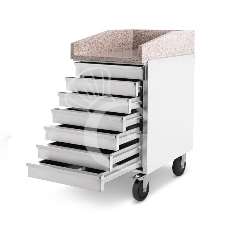 Cassettiera inox per contenitore impasti pizza