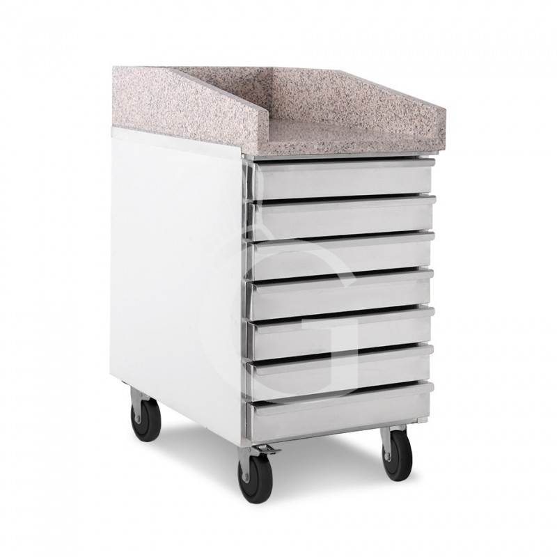 Cassettiera inox per contenitore impasti pizza