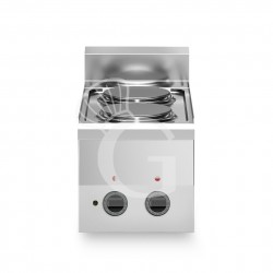 Piano Cottura potenziato elettrico 2 piastre profondità 600 mm