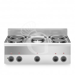 Piano Cottura elettrico 5 piastre profondità 600 mm