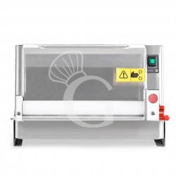 Stendipizza in acciaio inox meccanico con monorullo in POM per pizza diametro 10/40 cm e pedale elettrico
