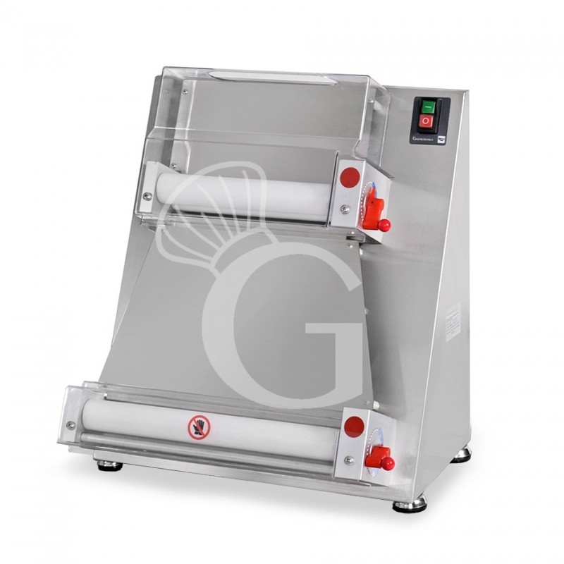Stendipizza in inox con rulli paralleli in POM per pizza diam. 10/40 cm