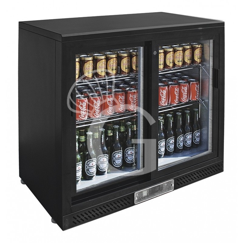 Vetrina orizzontale a refrigerazione ventilata per bibite 2 porte scorrevoli 223 LT +2°C/+8°C