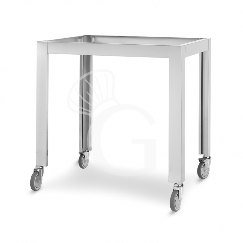 Supporto forno forno pizza VIREX6 con ruote di cui due con freno