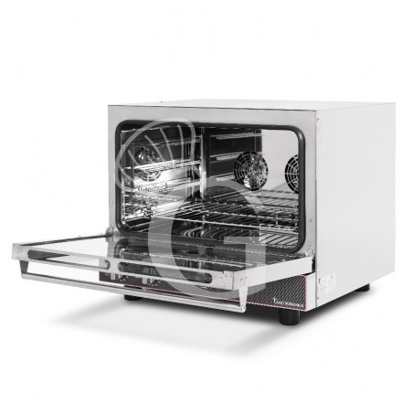 Forno elettrico per pasticceria, con umidificatore, comandi meccanici, porta a ribalta, monofase per 4 teglie 600x400 mm + GN1/1 Forno elettrico per pasticceria, con umidificatore, comandi meccanici, porta a ribalta, monofase per 4 teglie 600x400 mm + GN1/1