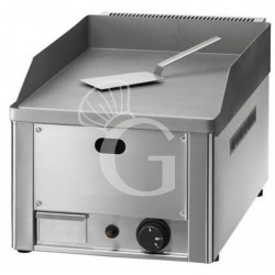 Fry top a gas da banco - piastra liscia cromata singola - potenza 4000 W - dimensioni L 335 mm x P 600 mm x H 300 mm