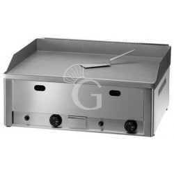 Fry Top da banco a gas piastra liscia cromata doppia 8000 W - dimensioni L 665 mm x P 600 mm x H 300 mm