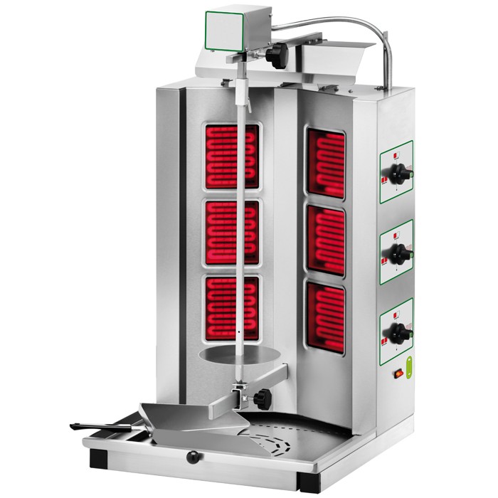 Gyros professionale elettrico 3+3 resistenze