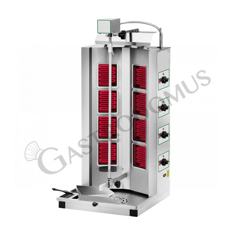 Gyros professionale elettrico 4+4 resistenze L 510 mm x P 530 mm x H 1060 mm Gyros professionale elettrico 4+4 resistenze L 510 mm x P 530 mm x H 1060 mm