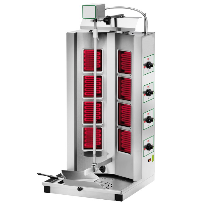 Gyros professionale elettrico 4+4 resistenze L 510 mm x P 530 mm x H 1060 mm