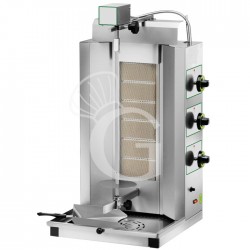 Gyros professionale a gas con 6 bruciatori L 480 mm x P 500 mm x H 940 mm