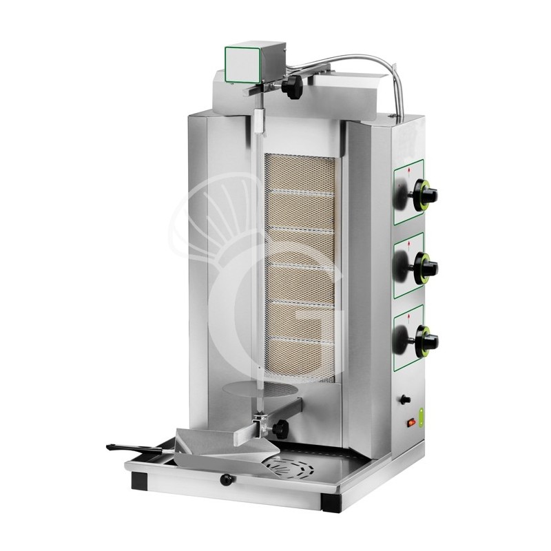 Gyros professionale a gas con 6 bruciatori L 480 mm x P 500 mm x H 940 mm Gyros professionale a gas con 6 bruciatori L 480 mm x P 500 mm x H 940 mm