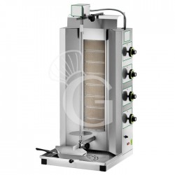 Gyros professionale a gas 8 bruciatori L 480 mm x P 500 mm x H 1105 mm