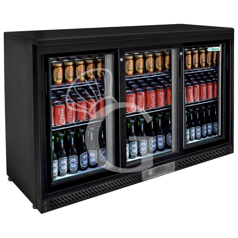 VETRINA ORIZZONTALE A REFRIGERAZIONE VENTILATA PER BIBITE 3 PORTE SCORREVOLI 202 LT +2°C/+8°C