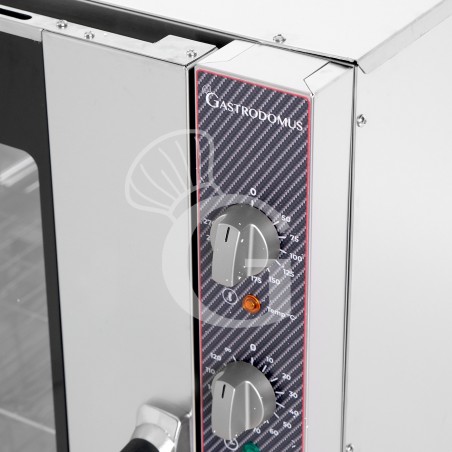 Forno elettrico a convezione per pasticceria, umidificatore, porta bandiera, comandi meccanici, trifase, 6 teglie 600x400 mm Forno elettrico a convezione per pasticceria, umidificatore, porta bandiera, comandi meccanici, trifase, 6 teglie 600x400 mm