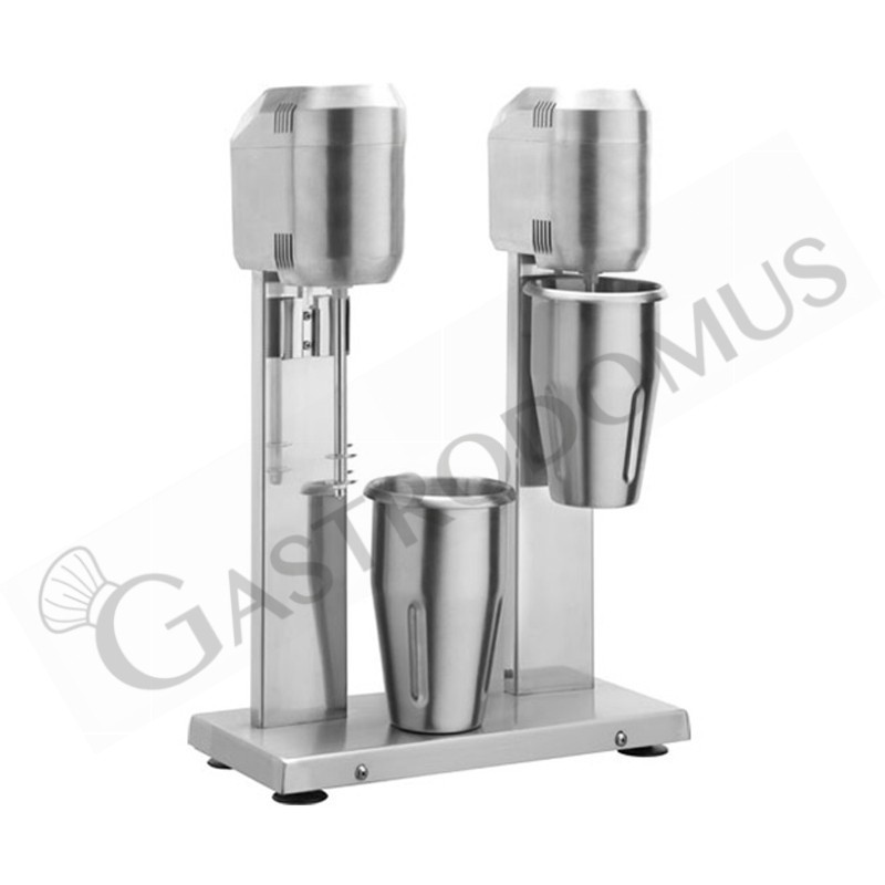 Mixer Frappè 2 bicchieri in acciaio inox 0,4 + 0,4 kW L 330 mm x P 160 mm x H 500 mm