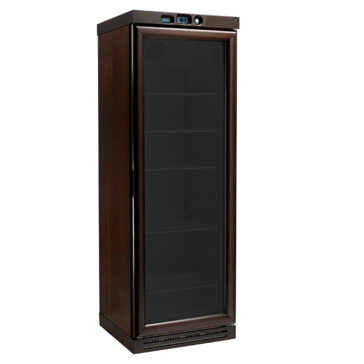 Cantina Vino Statica 4 ripiani 340 LT capacità 90 bottiglie +2°C/+8°C mogano / nero