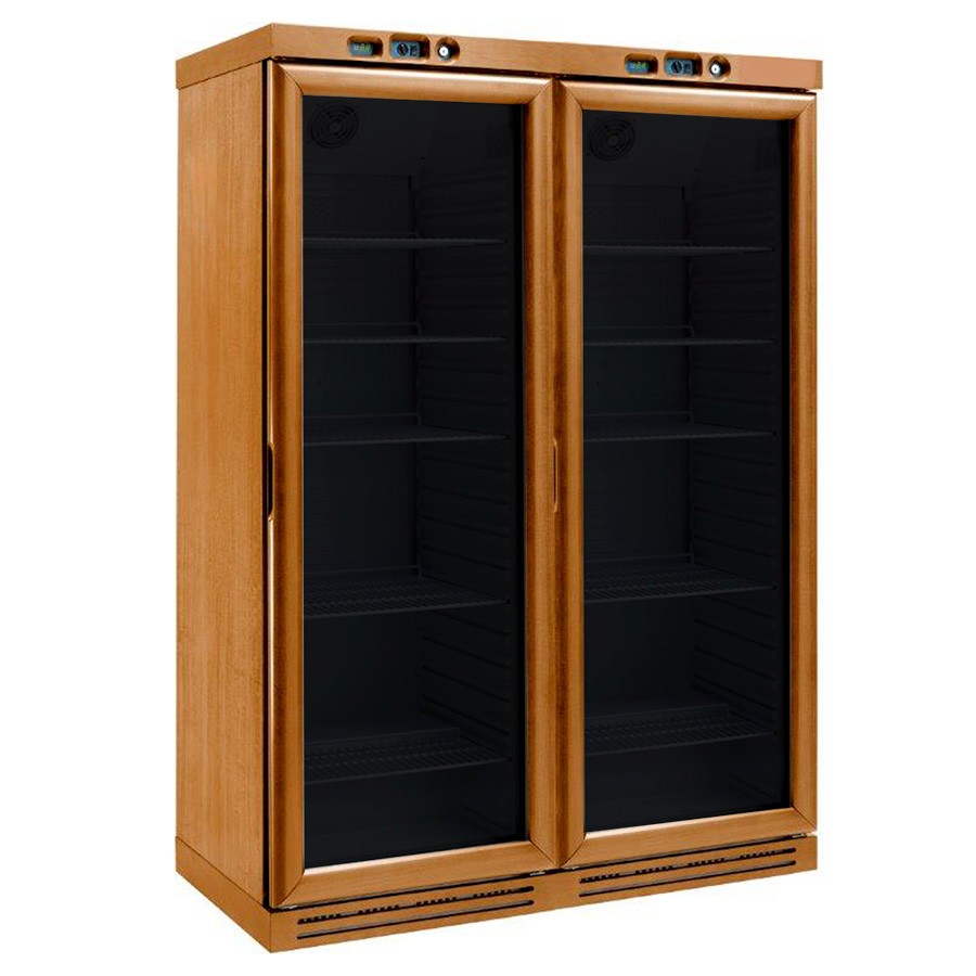 Cantina Vino Statica doppia temperatura 340 LT + 340 LT - 180 bottiglie - beige / nero