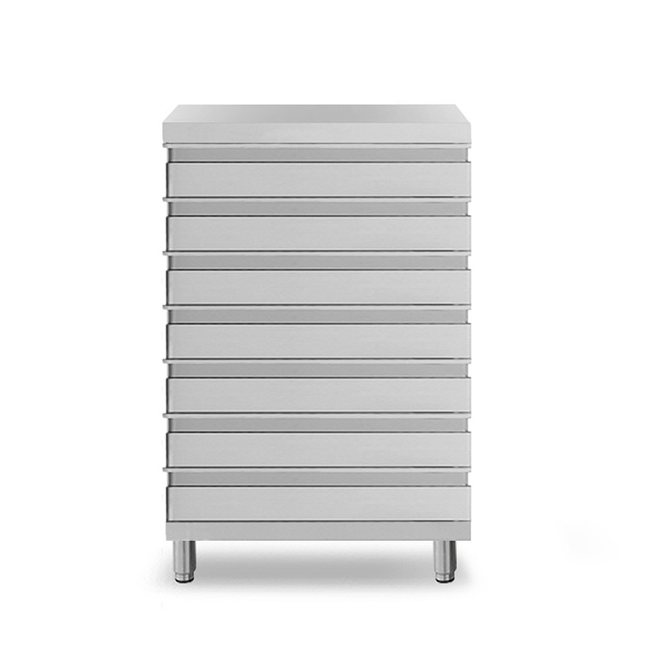 Cassettiera inox per contenitore impasti pizza