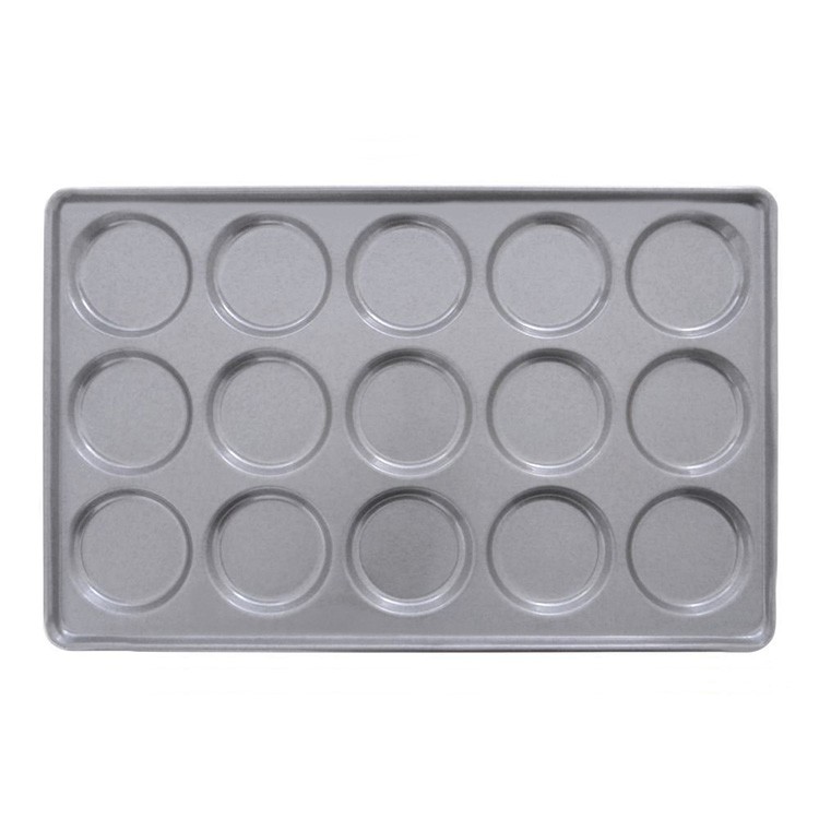 Teglia Rettangolare per hamburger in lamiera alluminata L 600 mm x P 400 mm x H 30 mm