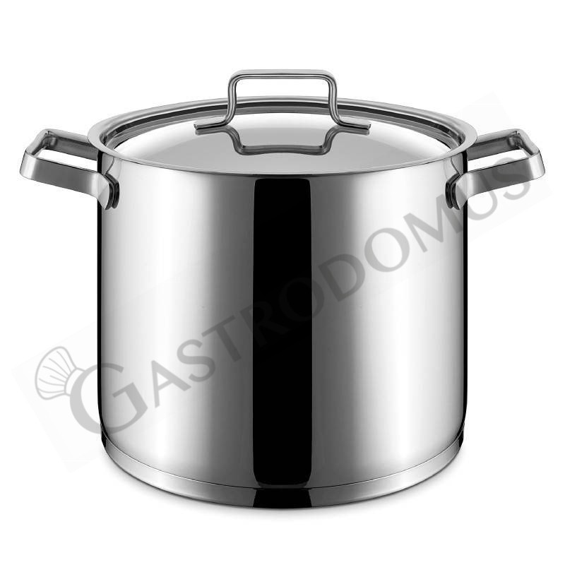 Pentola con coperchio in acciaio inox di diametro 240 mm x H 200 mm 9 LT Pentola con coperchio in acciaio inox di diametro 240 mm x H 200 mm 9 LT