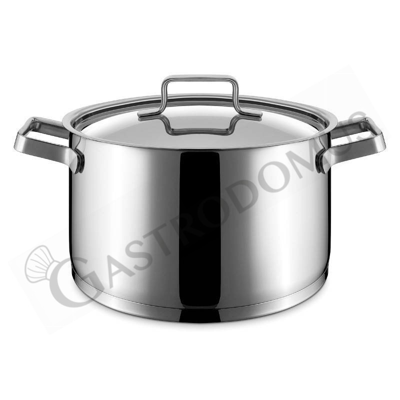 Casseruola alta con coperchio in acciaio inox di diametro 160 mm x H 110 mm 2 LT