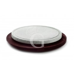 Pietra ollare rotonda base in faggio Ø 300 mm